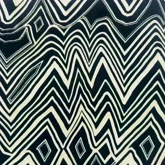 Express Silk Blouson Dress, Women’s Size Small, Geometric Black & Cream, Y2K - Picture 12 of 16